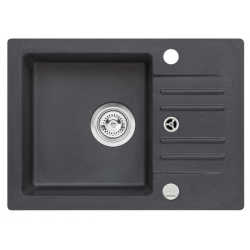 Foxtrot 30 zlewozmywak granitowy czarny + bateria KATI