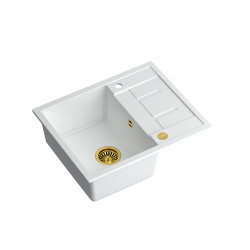 MORGAN 116 GraniteQ snow white/elementy złote