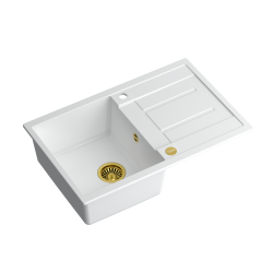 MORGAN 111 GraniteQ snow white/elementy złote