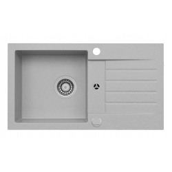 AMARO 130 Zlewozmywak granital kolor beton 81, z syfonem POP-UP