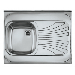 PRIMAL 10 lewy, zlewozmywak nakładany satyna z syfonem