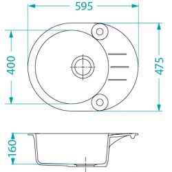 ALVEUS ROLL 40 zlewozmywak granitowy biały