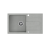 CHRISTIAN 111 zlewozmywak granitowy szary (78x45x18,5) z zaślepką i odpływem (komora 37x38 cm)