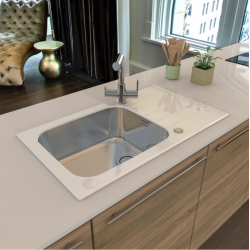 GLASSIX 40 PUSH UP 860x500mm satyna - biały