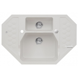 ALVEUS SENSUAL 60 zlewozmywak granitowy biały