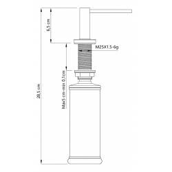 JUDY dozownik płynu graphite metal (500 ml)