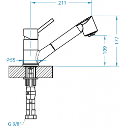 ALVEUS CLEO - PS ND bateria kuchenna chrom