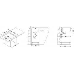 ALVEUS CRYSTALIX 10 zlewozmywak szklany czarny lewy