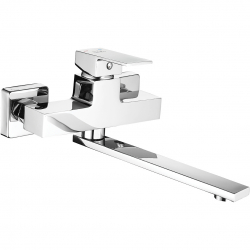 Kvadrato - bateria zlewozmywakowa ścienna chrom BLQ 080D