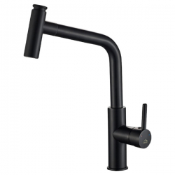 Toro - bateria zlewozmywakowa z wyciąganą wylewką czarny BAX 769D