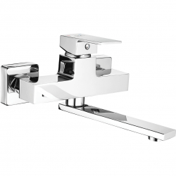 Kvadrato - bateria umywalkowa ścienna chrom BLQ 050D