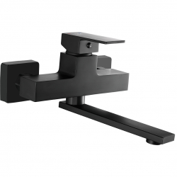 Kvadrato - bateria umywalkowa ścienna czarny BLQ 750D