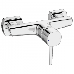 Pola - bateria natryskowa ścienna bez zestawu natryskowego chrom BAP 040D