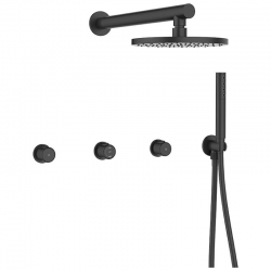 Pretto - bateria natryskowa podtynkowa czarny BAO 704P