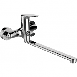 Rondo - bateria wannowa ścienna z ruchomą wylewką bez zestawu natryskowego