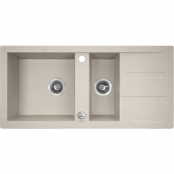 Barbados - zlewozmywak 1,5-komorowy z ociekaczem beż SBB 431T