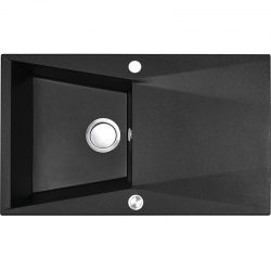 Grenada - zlewozmywak 1-komorowy z ociekaczem czarny SBG 711C