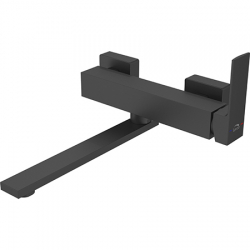 Kvadrato - bateria zlewozmywakowa ścienna czarny BLQ 780V