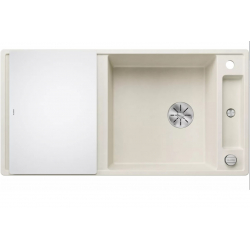 BLANCO AXIA III XL 6 S Silgranit PuraDur delikatny biały odwracalny, korek auto., InFino, deska szkło białe 527051