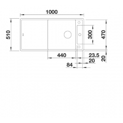 BLANCO AXIA III XL 6 S Silgranit PuraDur delikatny biały odwracalny, korek auto., InFino, deska szkło białe 527051