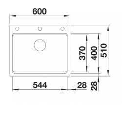 BLANCO ETAGON 6 Silgranit delikatny biały, InFino, szyny 527076
