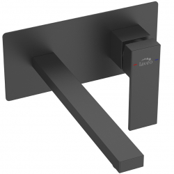 Kvadrato - bateria umywalkowa podtynkowa czarny BLQ 722P