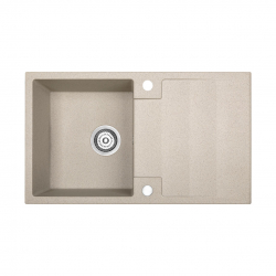 RAB – ZLEWOZMYWAK GRANITOWY 1-KOMOROWY Z OCIEKACZEM beż SBF 411Y