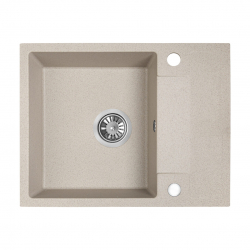 RAB – ZLEWOZMYWAK GRANITOWY 1-KOMOROWY Z PÓŁOCIEKACZEM BEŻ SBF 413Y