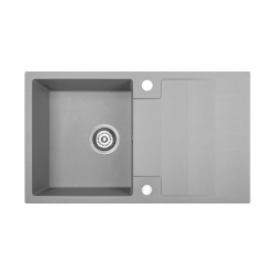 RAB – ZLEWOZMYWAK GRANITOWY 1-KOMOROWY Z OCIEKACZEM szary SBF 511Y