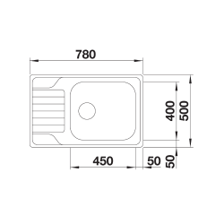 BLANCO DINAS XL 6 S Compact Stal szczotkowana, odwracalny 525121