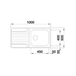 BLANCO DINAS XL 6 S Stal szczotkowana, odwracalny, korek auto. 524255