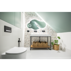 Pola - bateria bidetowa podtynkowa z zestawem natryskowym typu bidetta czarna BAP 731P