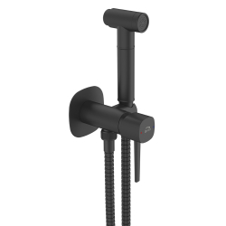 Pola - bateria bidetowa podtynkowa z zestawem natryskowym typu bidetta czarna BAP 731P