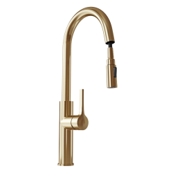 Bateria kuchenna z wyciąganą wylewką Divio Light Gold Mat - Zakup u Producenta - Wysyłka 0 zł - Dostawa nawet w 24h