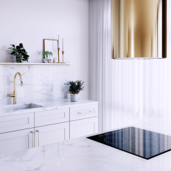 Bateria kuchenna z wyciąganą wylewką Divio Light Gold Mat - Zakup u Producenta - Wysyłka 0 zł - Dostawa nawet w 24h