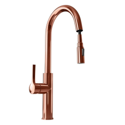 Bateria z wyciąganą wylewką Divio Copper - Zakup u Producenta - Wysyłka 0 zł - Dostawa nawet w 24h