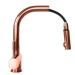 Bateria kuchenna z wyciąganą wylewką Lobio Copper - Zakup u Producenta - Wysyłka 0 zł - Dostawa nawet w 24h