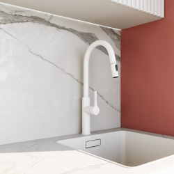 Bateria kuchenna z wyciąganą wylewką Divio White - Zakup u Producenta - Wysyłka 0 zł - Dostawa nawet w 24h