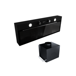 Okap kuchenny Fluxime 90.1 Black + Turbina TW 2.1 - Zakup u Producenta - Wysyłka 0 zł - Dostawa nawet w 24h