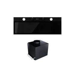 Okap kuchenny Fluxime 90.1 Black + Turbina TW 2.1 - Zakup u Producenta - Wysyłka 0 zł - Dostawa nawet w 24h